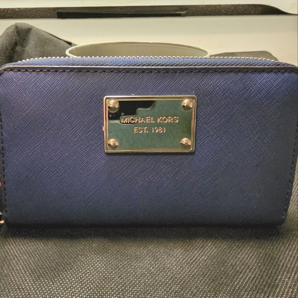 MK Blue wristlet
